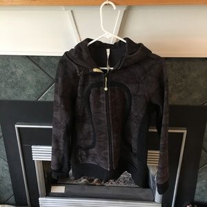 Grey and black Lululemon Scuba hoodie